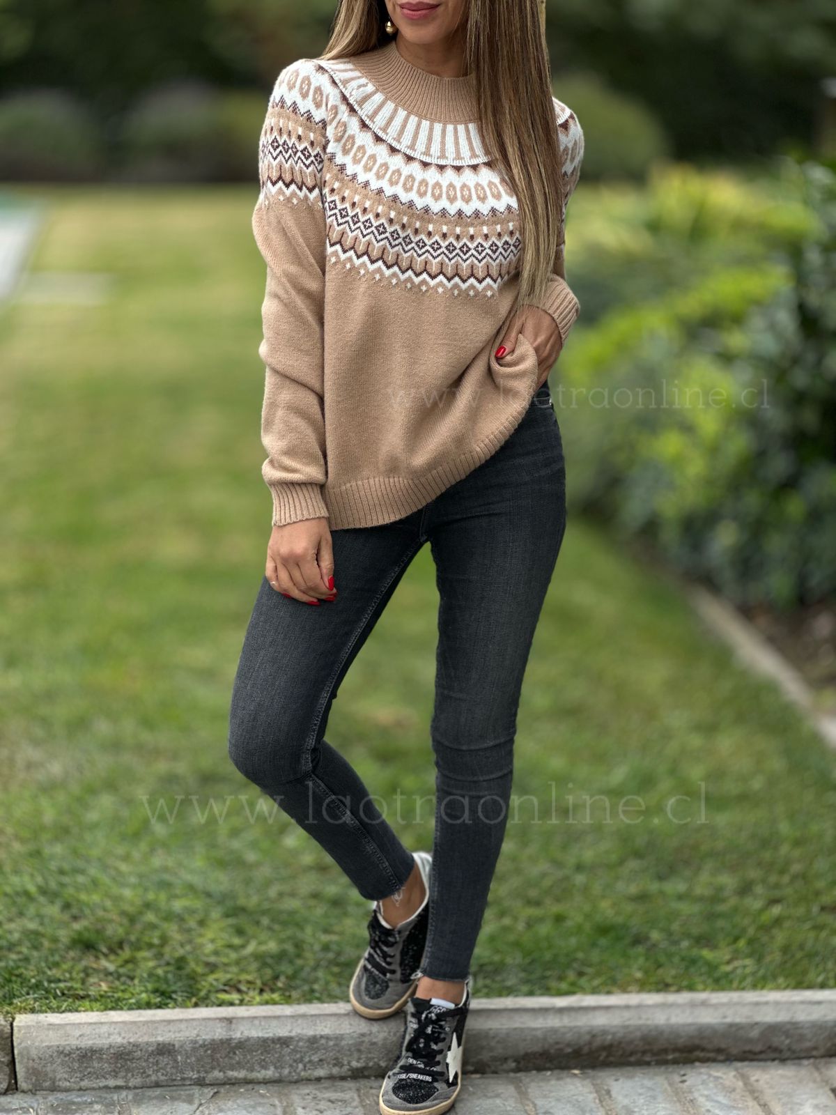 Sweater Retro camel
