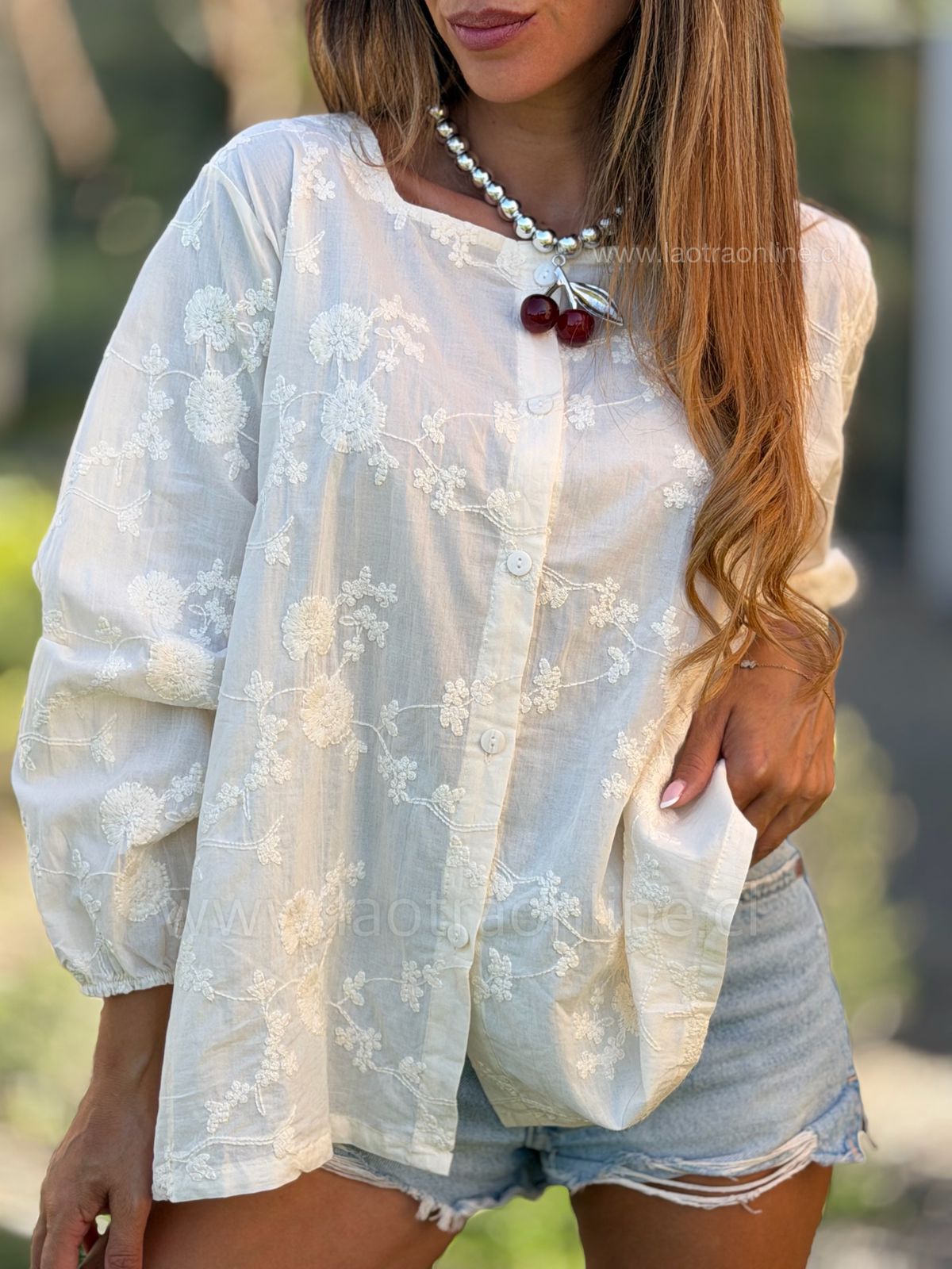 Blusa Celine mantequilla