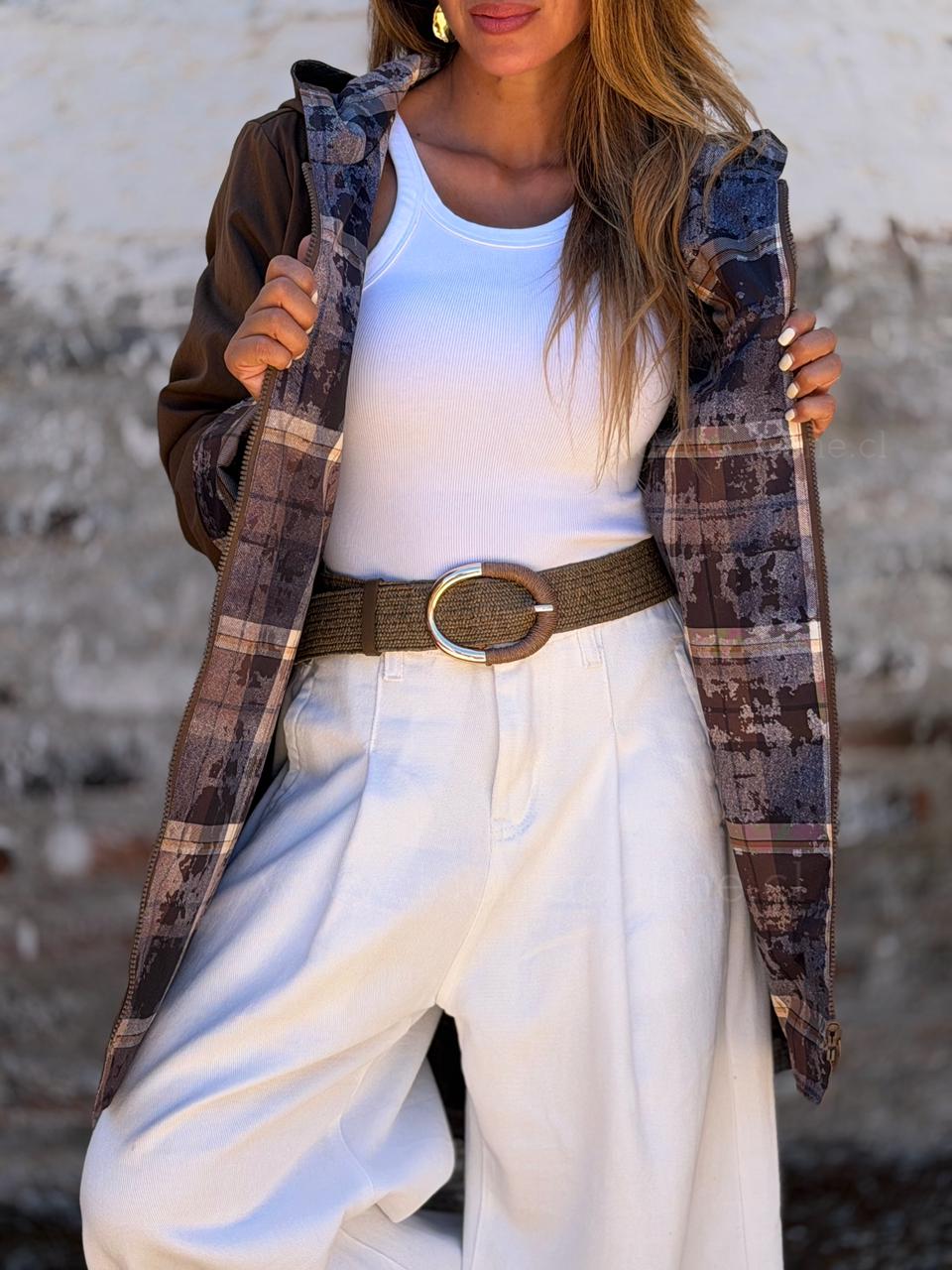 Gabardina Reversible choco