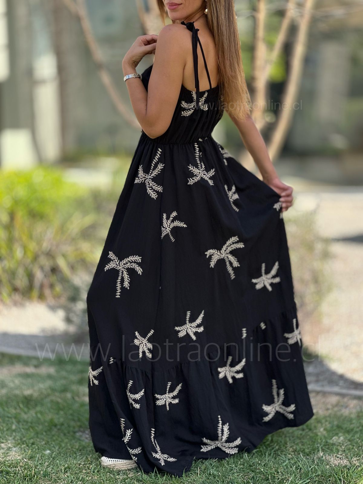 Vestido Palmeras negro