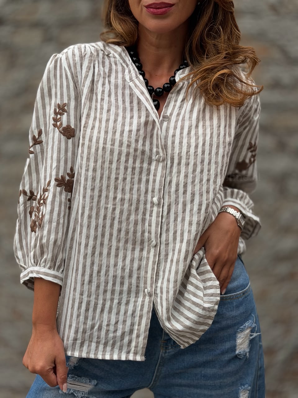 Blusa Mar del Plata marrón