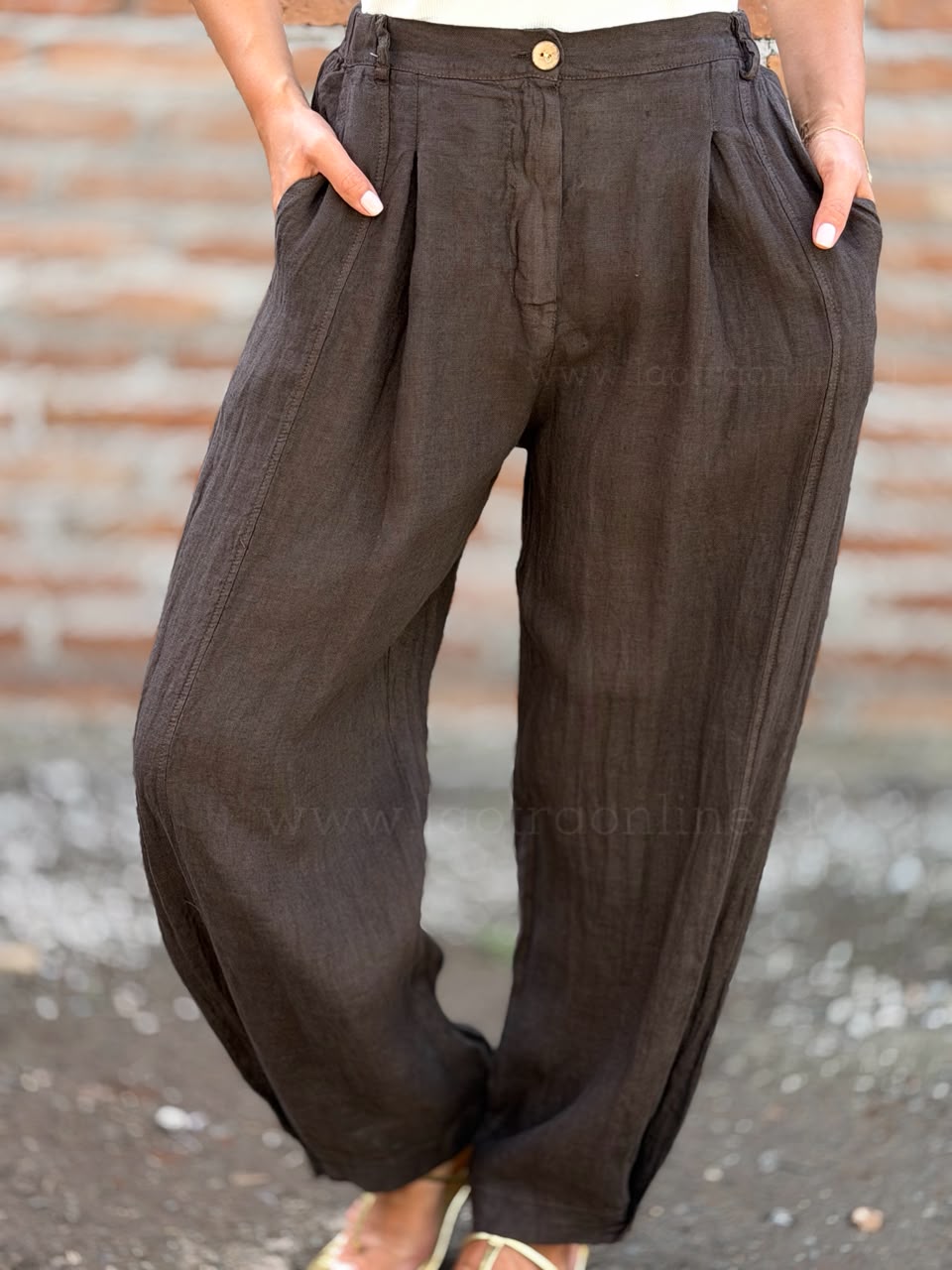 Baggy Lino marrón