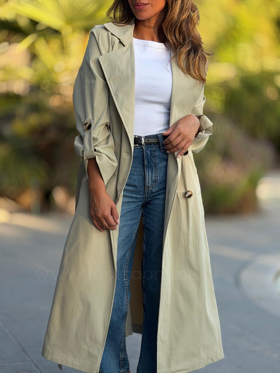Trench Largo Camel/agua