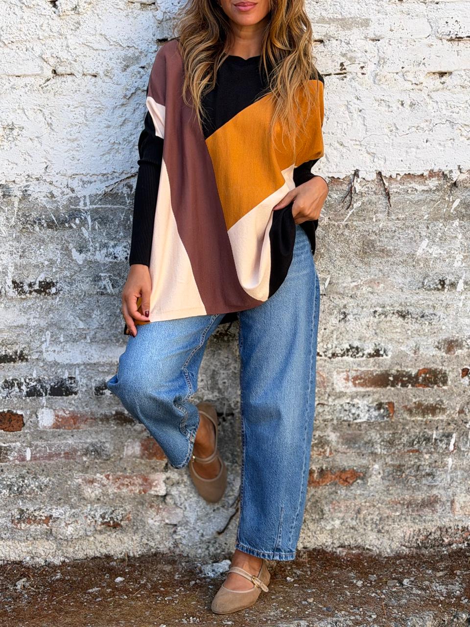 Sweater Micaela marrón/Negro