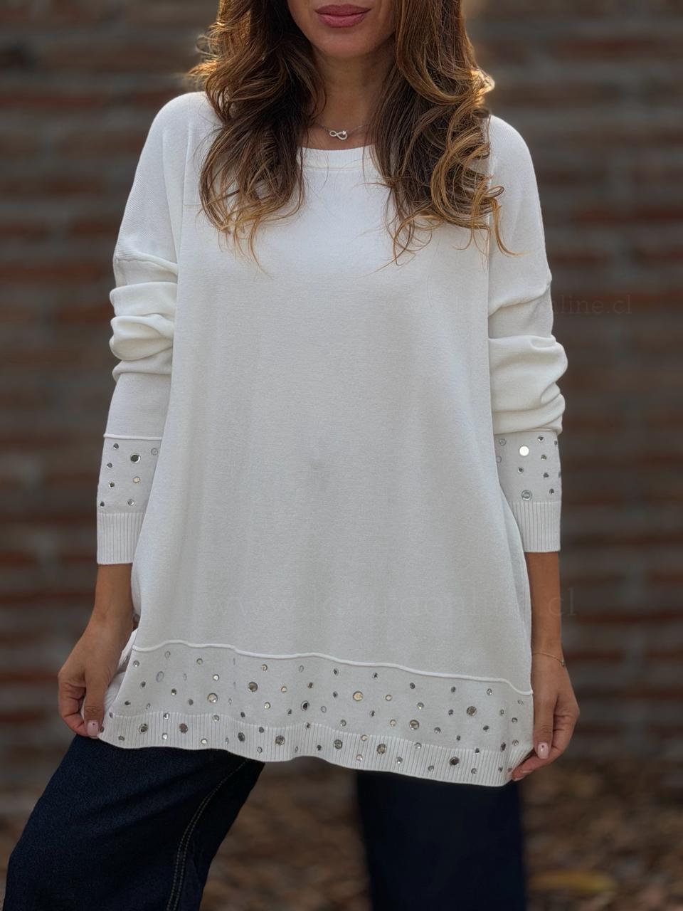 Sweater Glam blanco