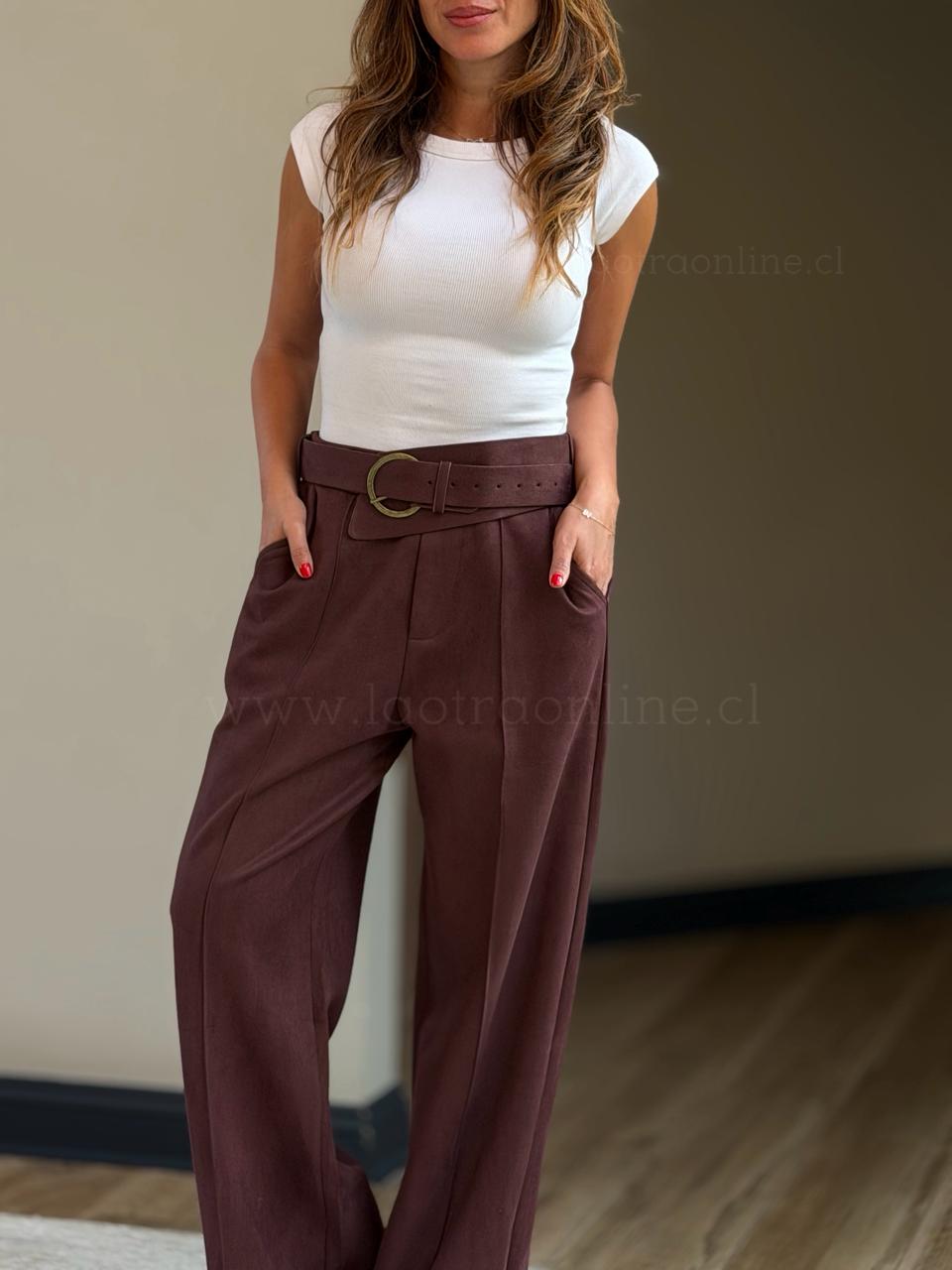 Pantalón Gamuza uva