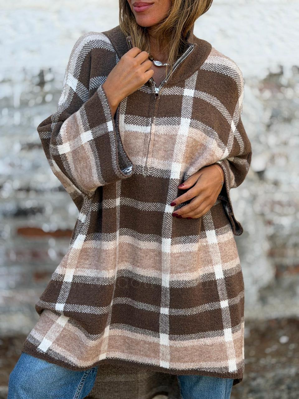 Sweater/Oversize Chloe marrón/arena