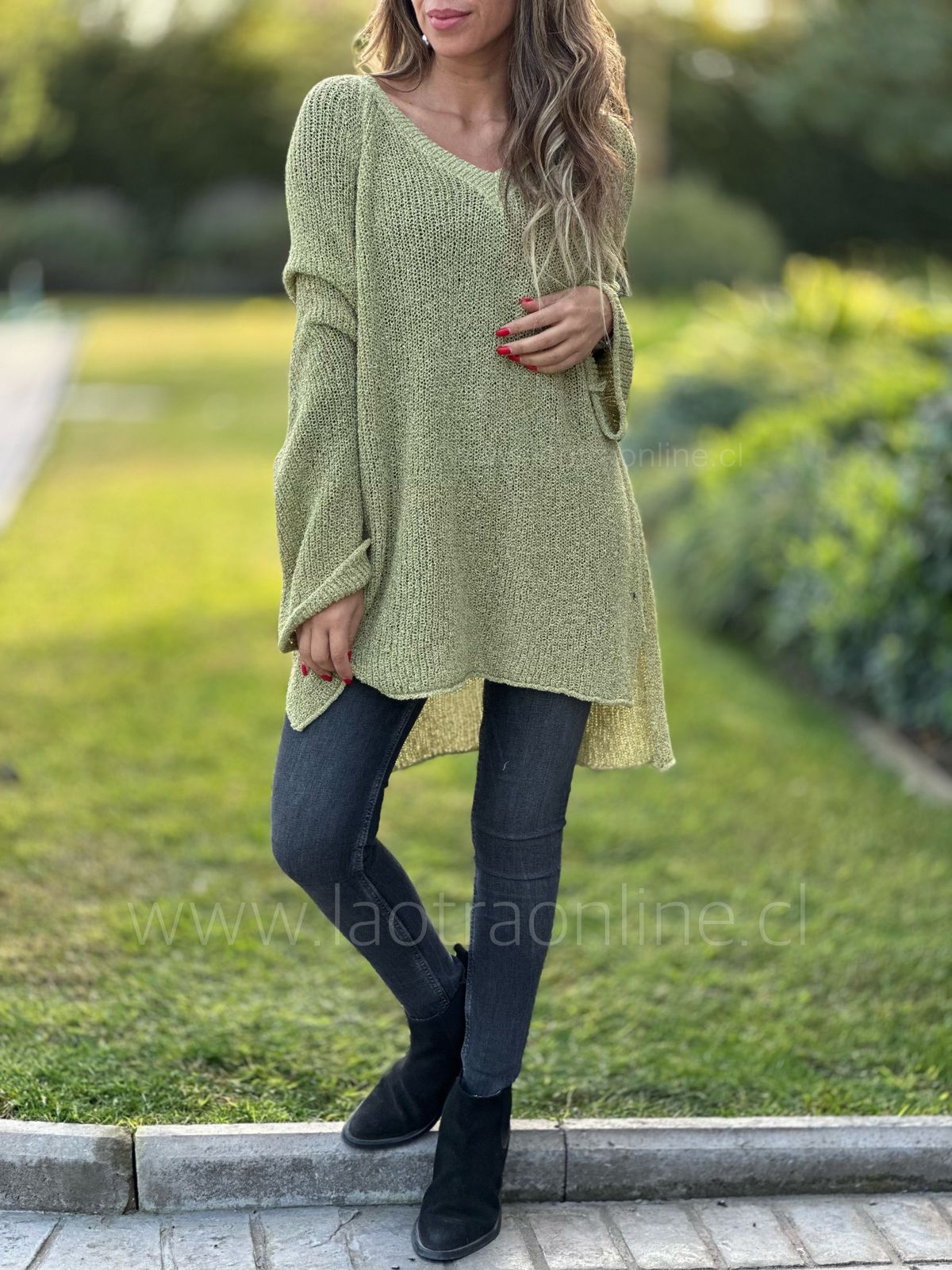 Sweater/oversize Grecia verde