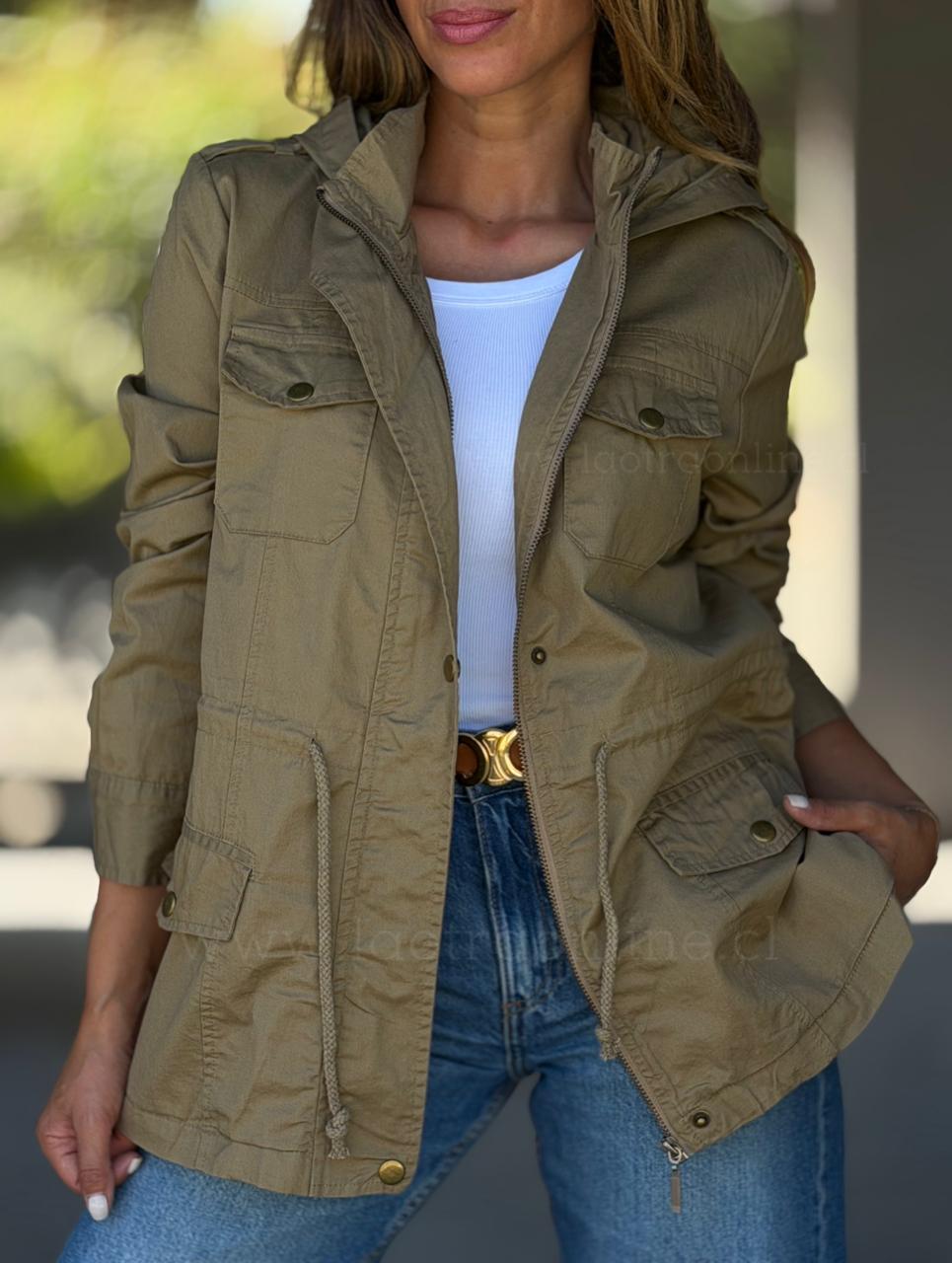 Chaqueta Évora olivo