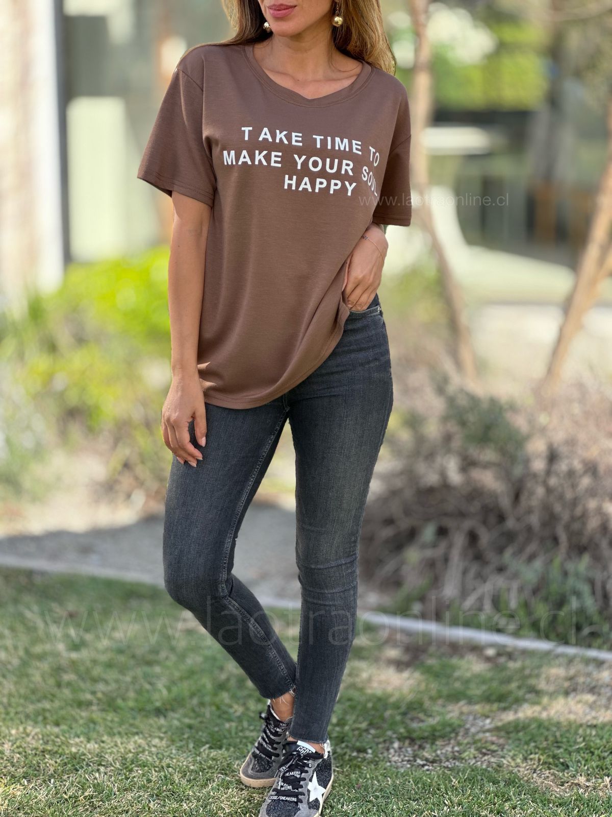 Polera Happy choco