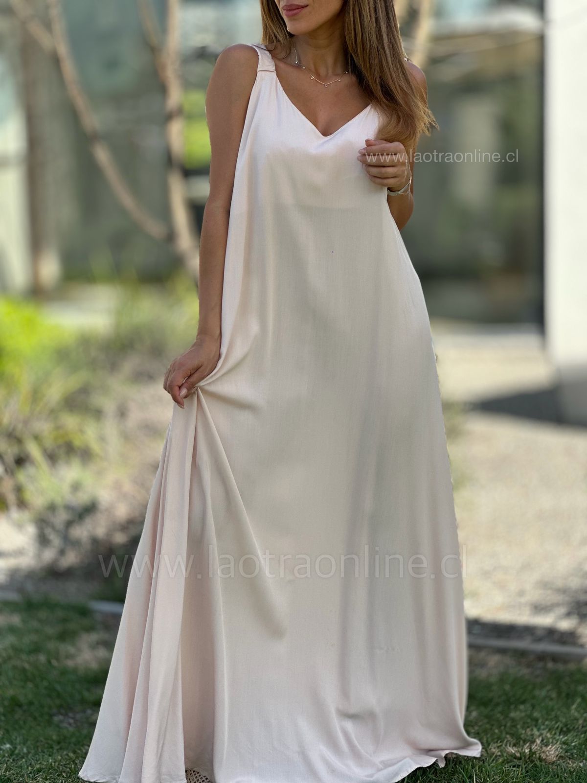 Maxi vestido Playa beige
