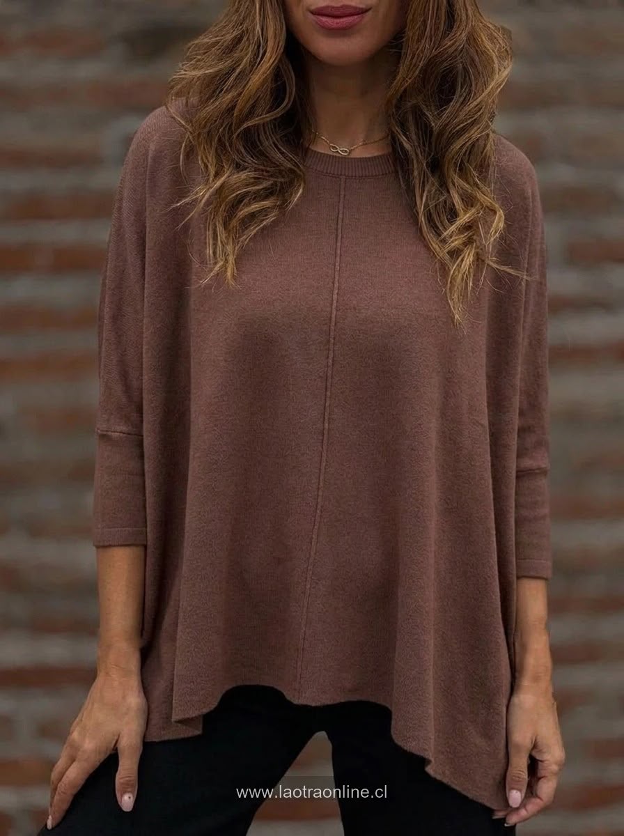 Sweater Básico Over marrón
