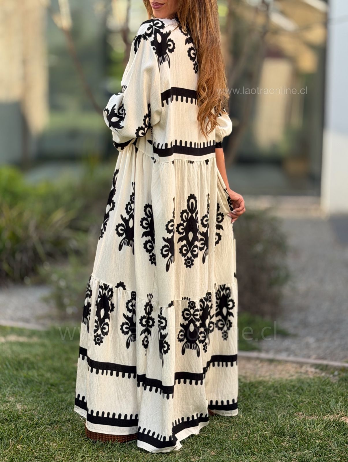 Maxi vestido Nórdico crema