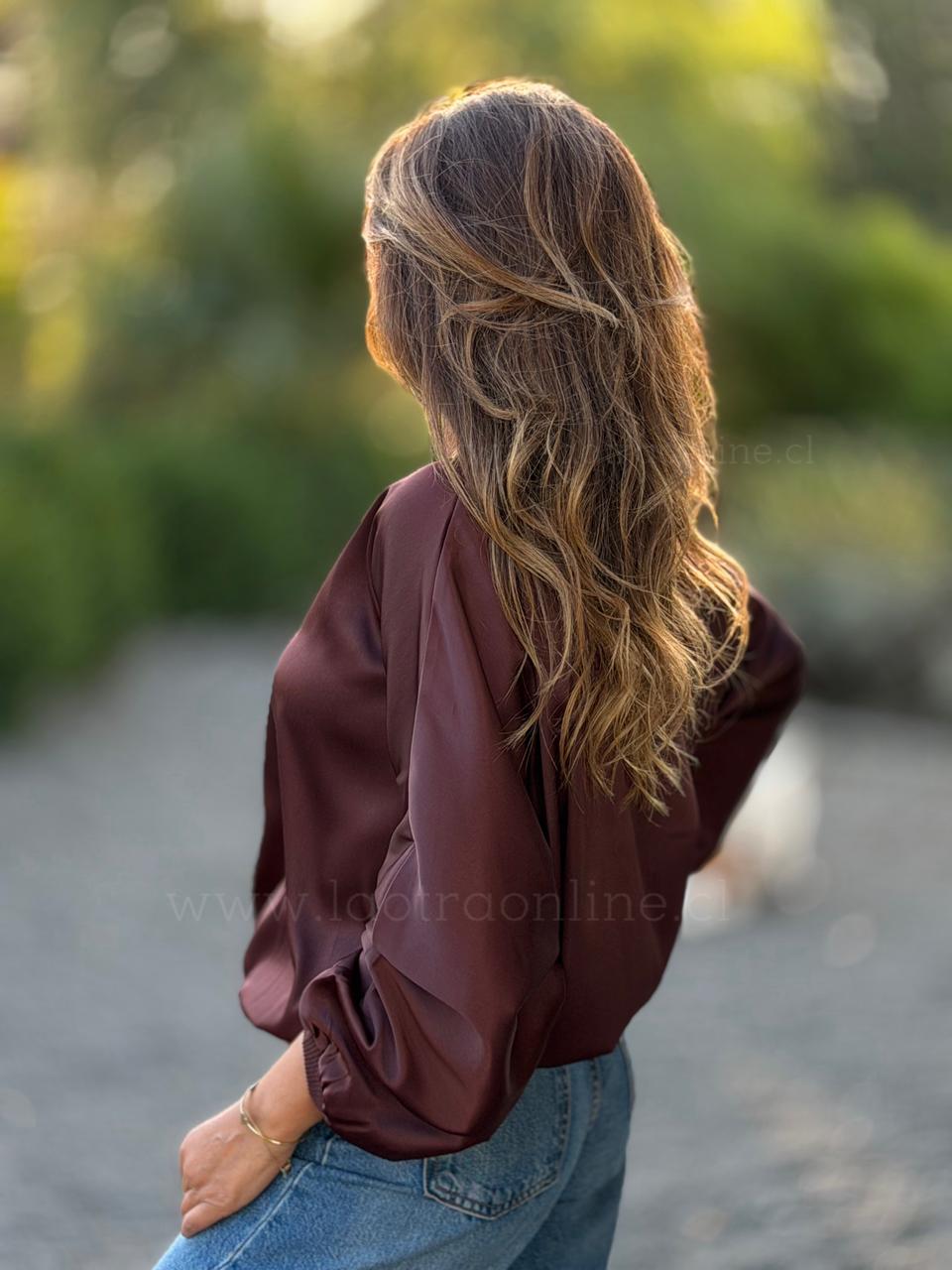 Blusa Verona choco/cherry