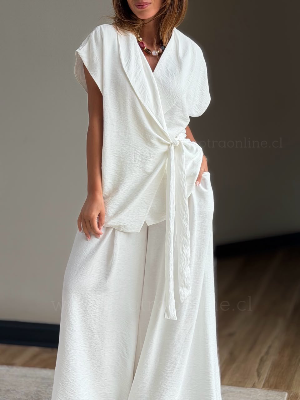 Conjunto 2 piezas +Cinturón blanco
