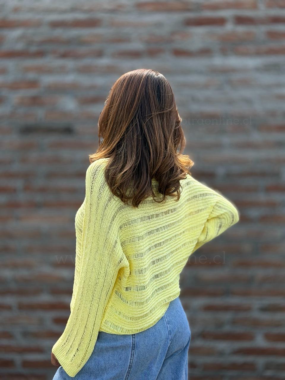 Sweater Calado amarillo