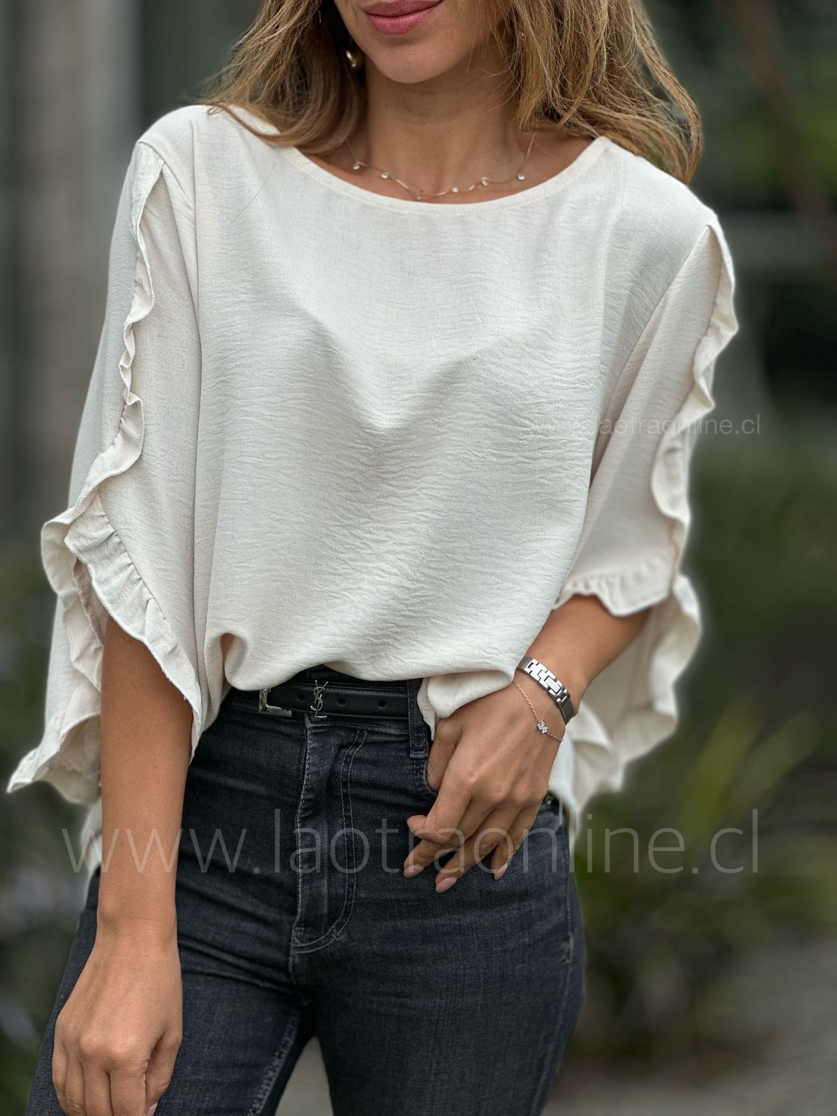 Polera Roma crema
