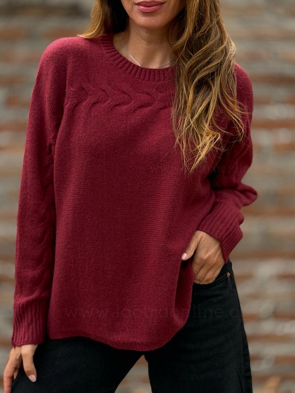 Sweater Polonia cherry