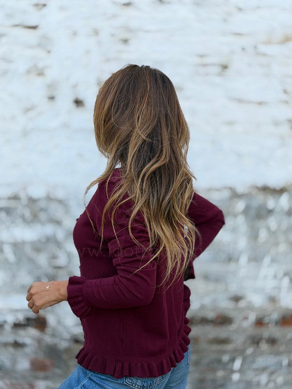 Chaleco Encanto cherry