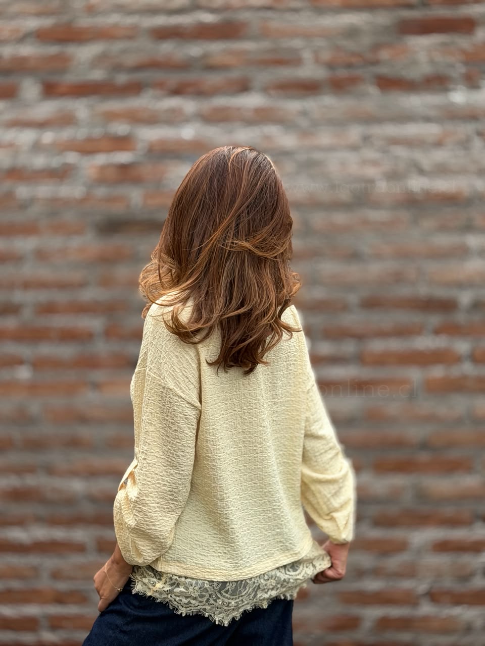 Blusa Basta Encaje amarillo