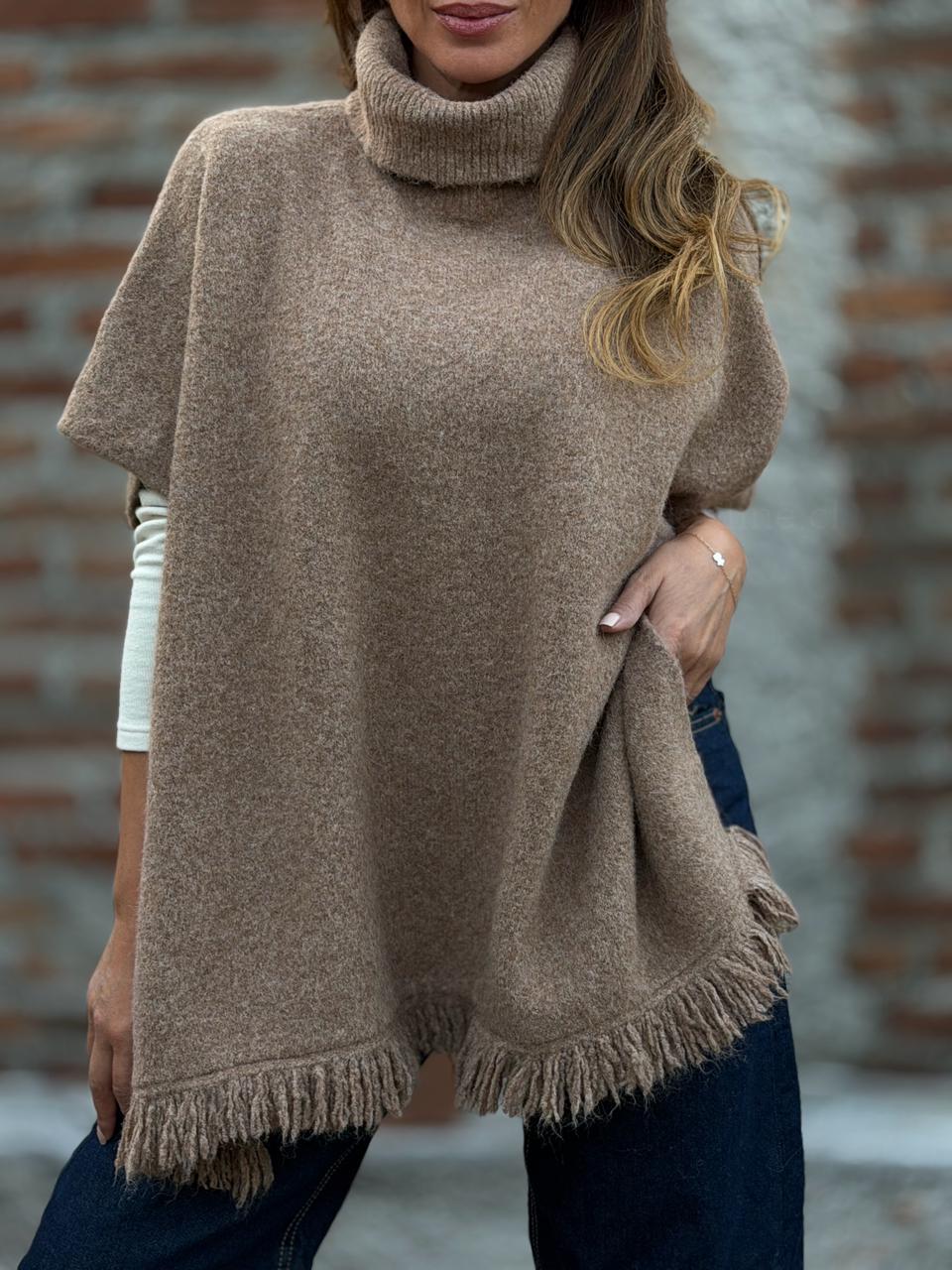 Sweater flecos café