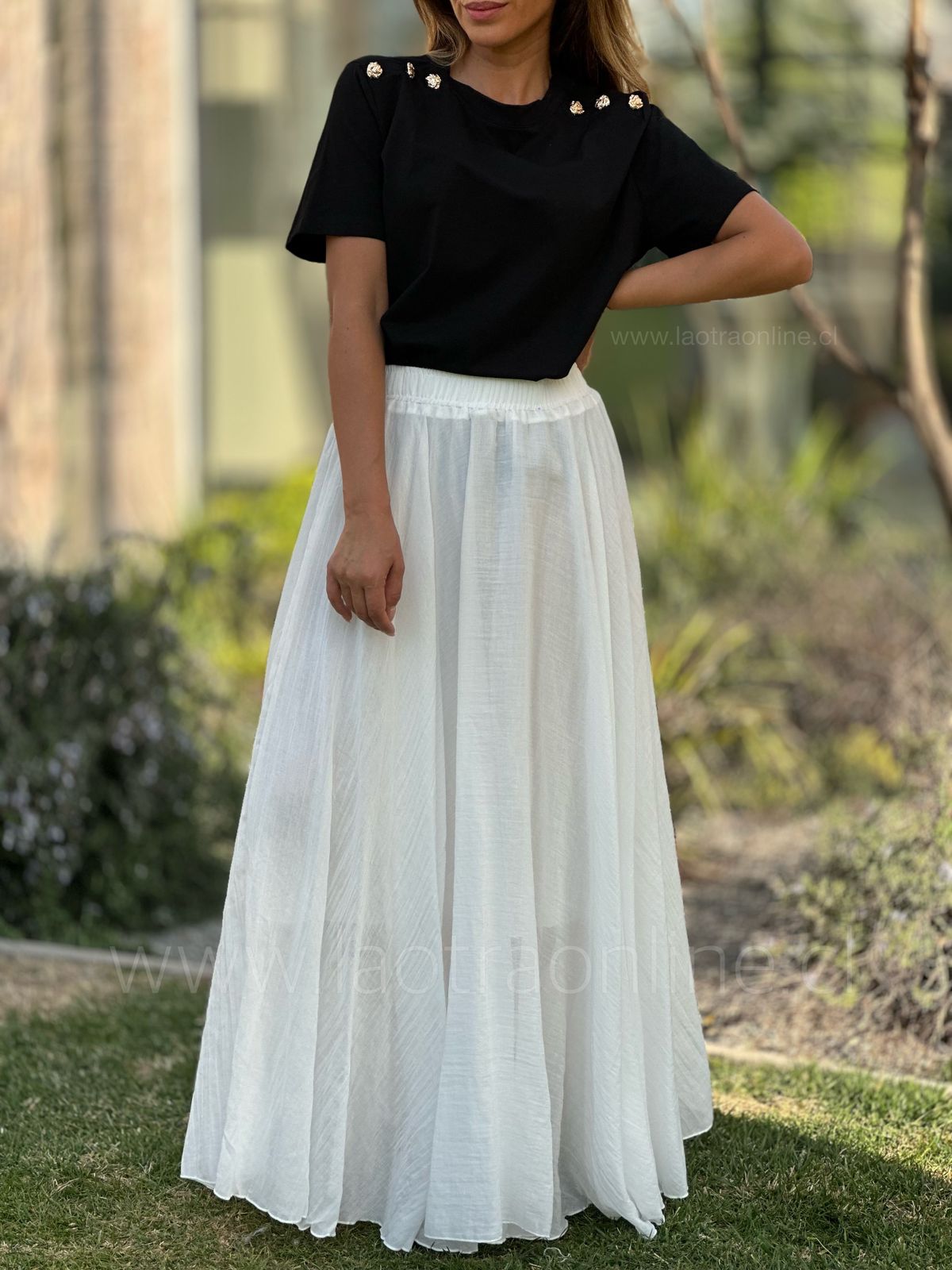 Falda Arizona blanco