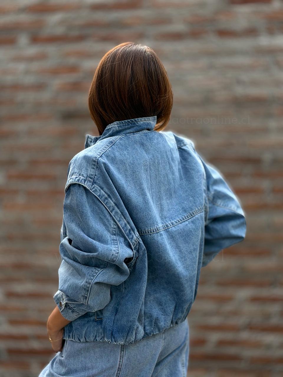 Chaqueta Mezclilla Soe celeste