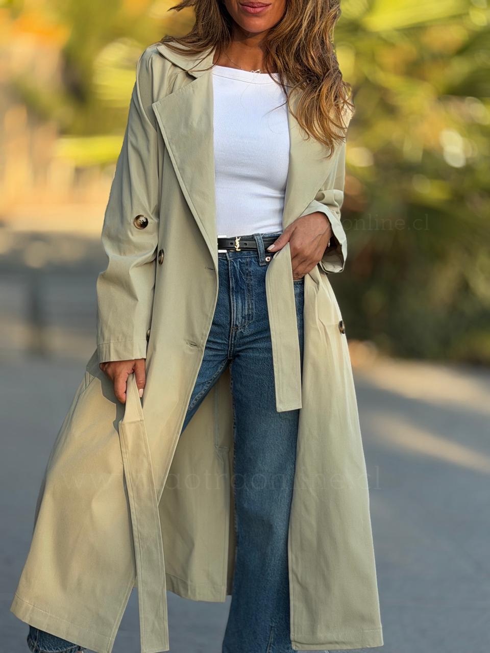 Trench Largo Camel/agua