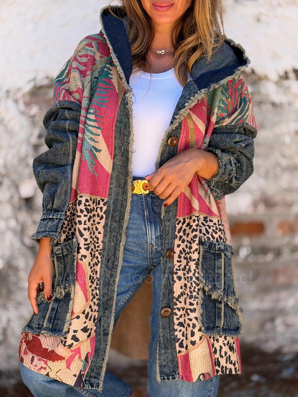 Chaqueta Picasso rosa/camel