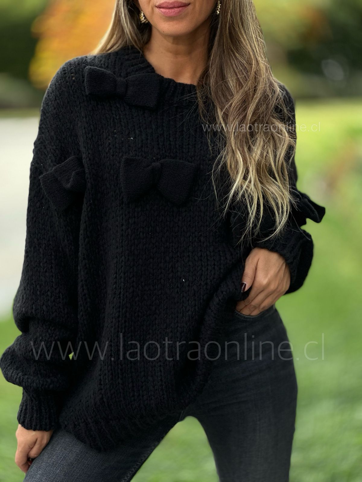 Sweater Punta cana negro