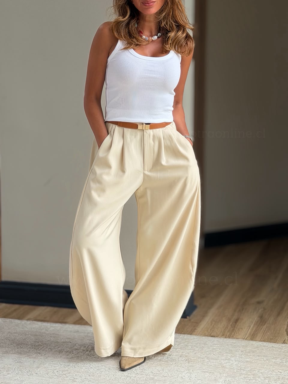 Pantalón Caribe marfil
