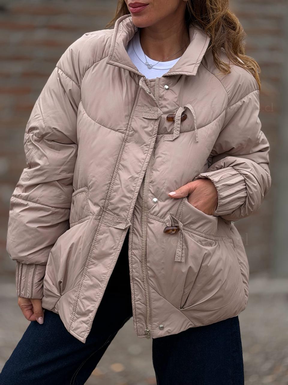 Parca plumas Delicia beige