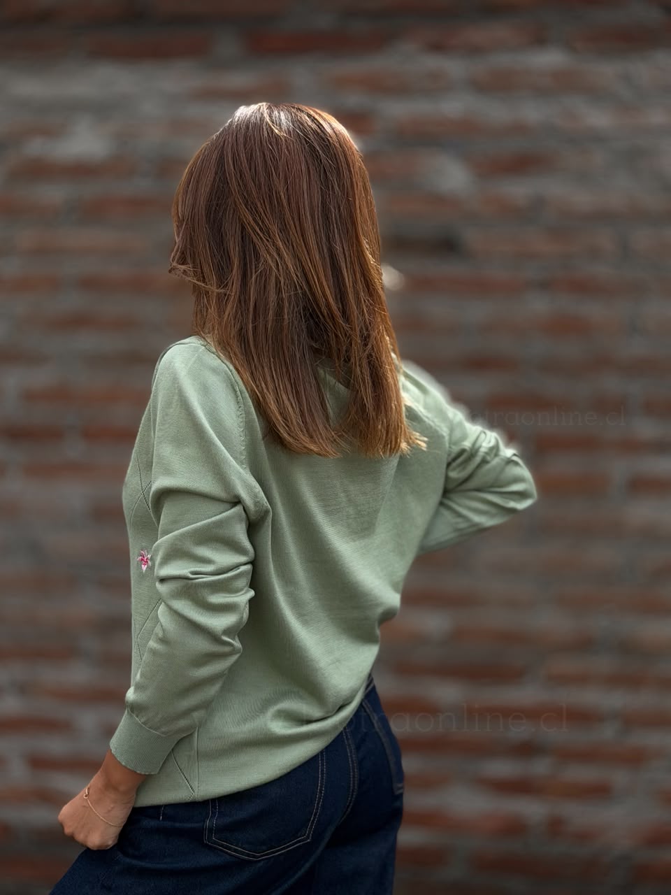 Sweater mini Flower verde
