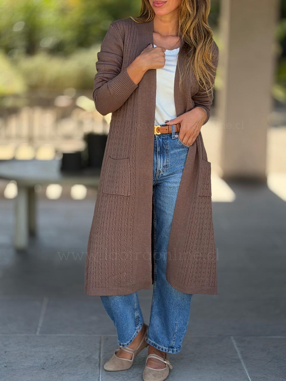 Cardigan Trenzas choco