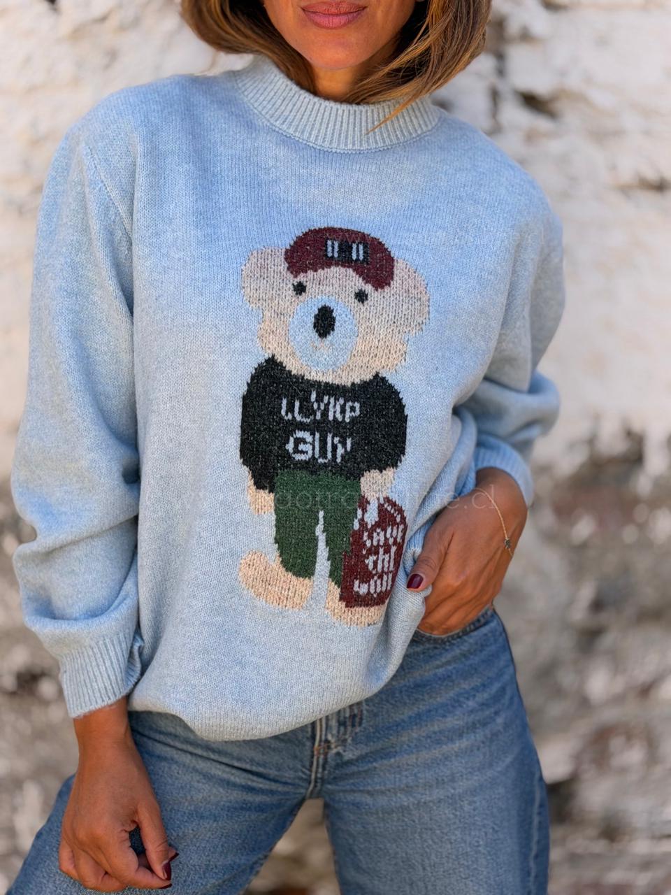 Sweater Osito celeste