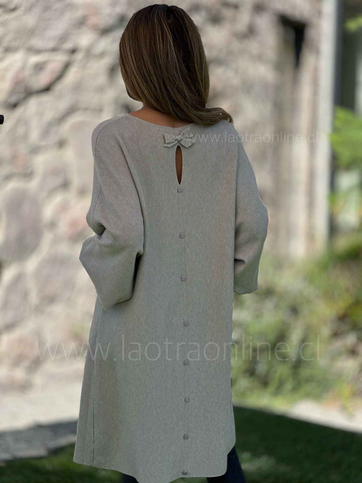 Sweater/vestido Bombay taupe