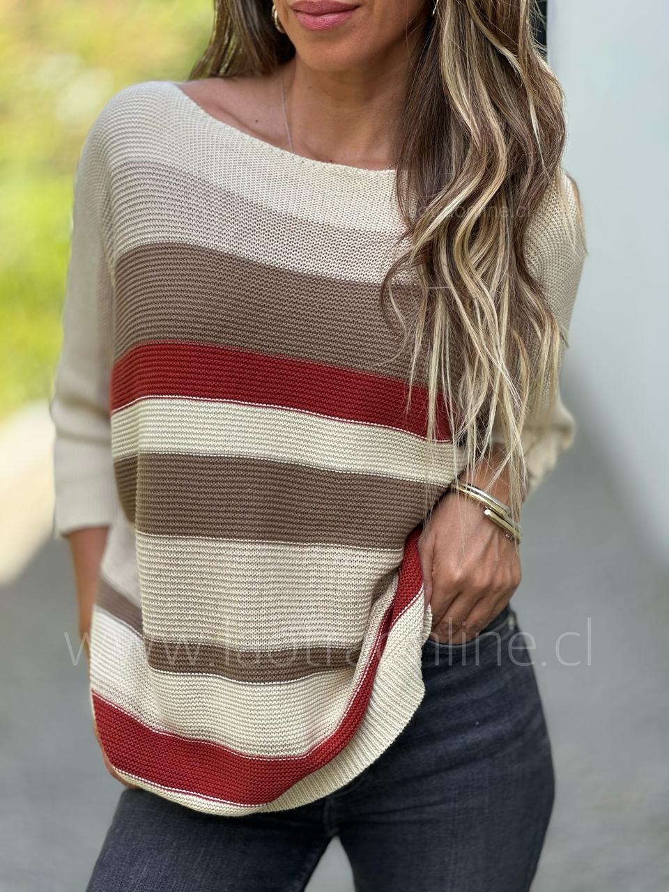 Sweater Honduras beige/toffe