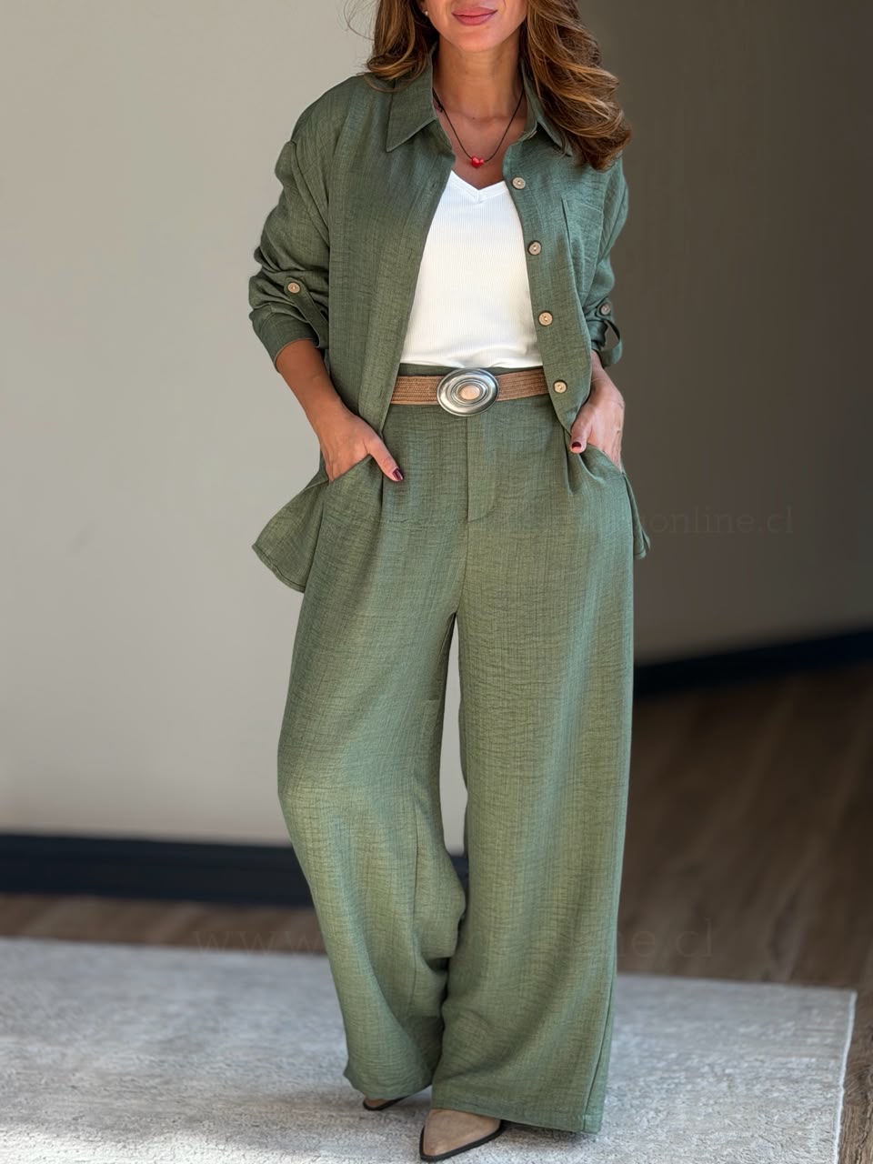 Set Pantalón+Blusa verde
