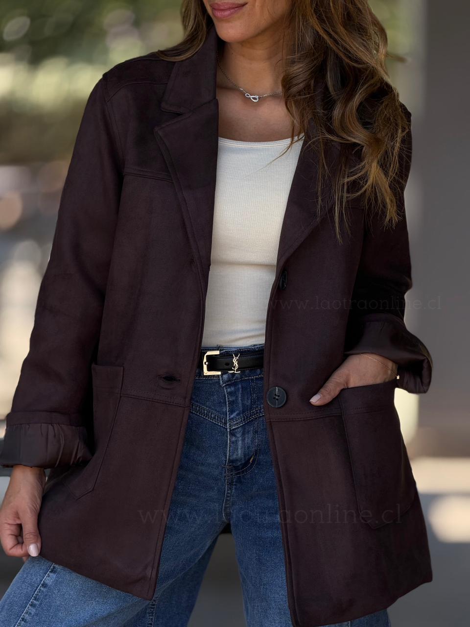 Blazer Gamuza Premium marrón
