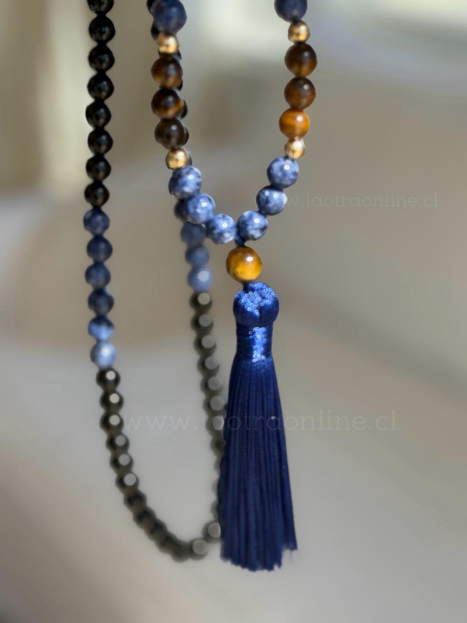 Colgante Japamala azul