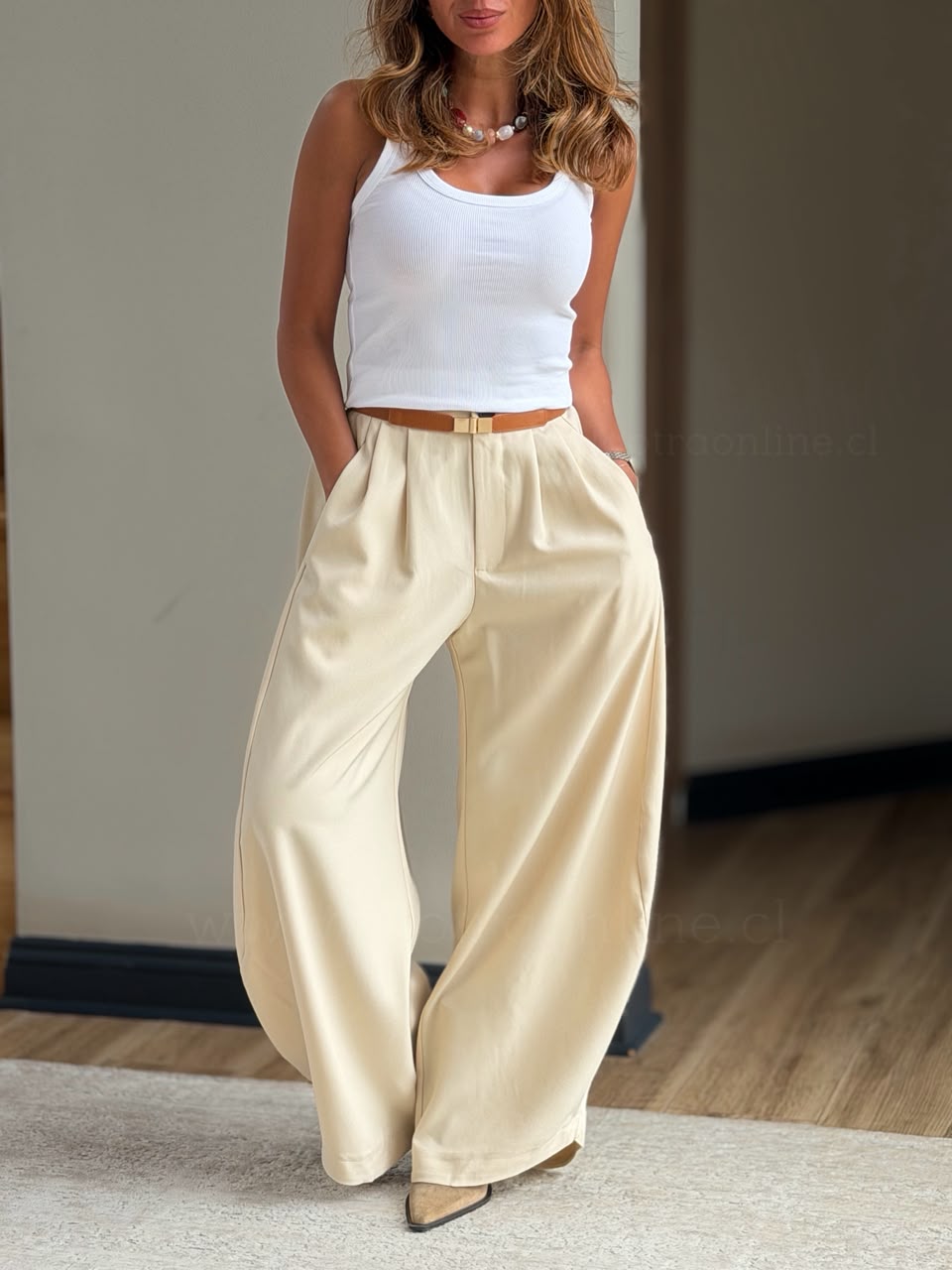 Pantalón Caribe marfil