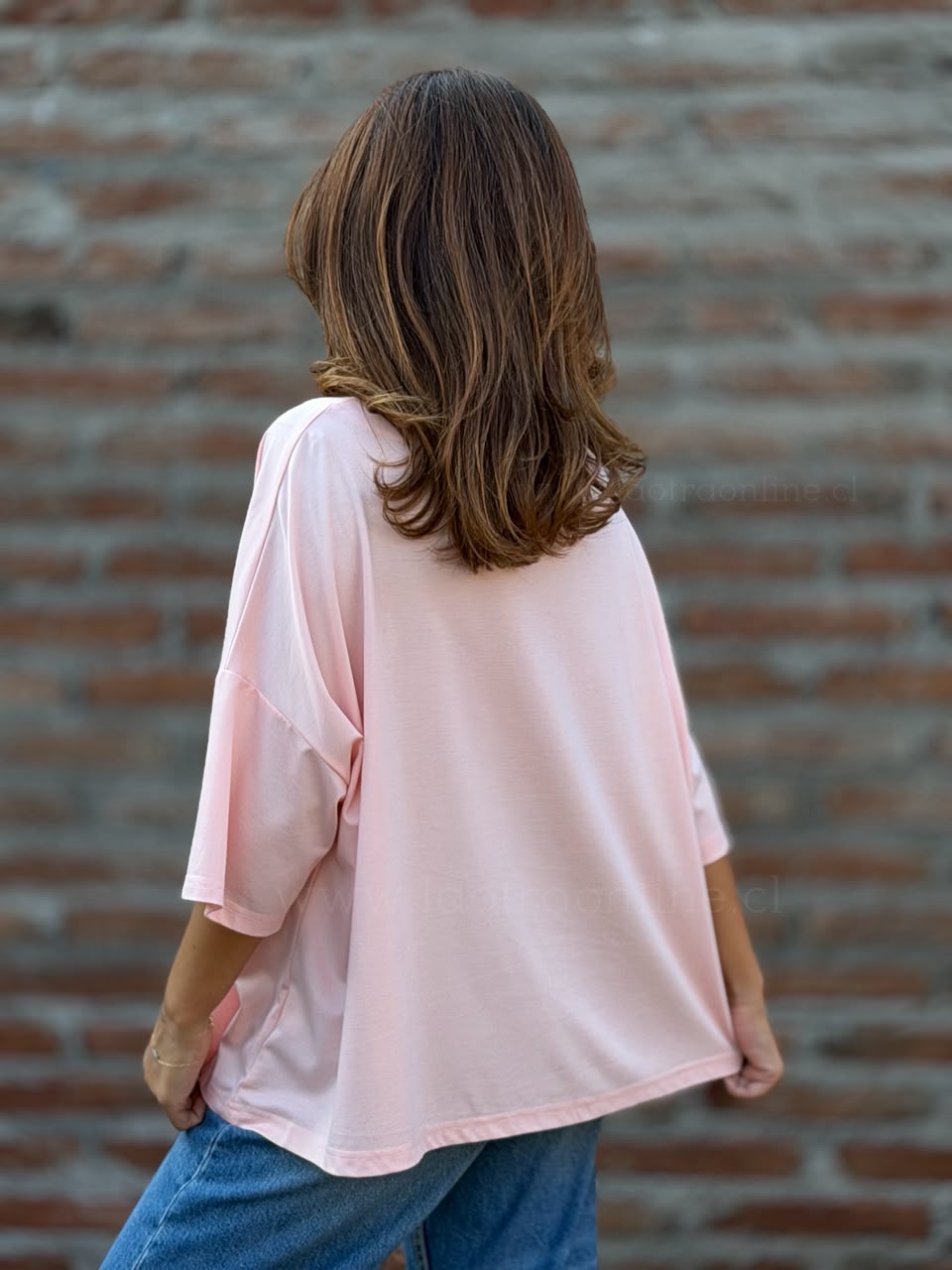 Polera Oversize rosa