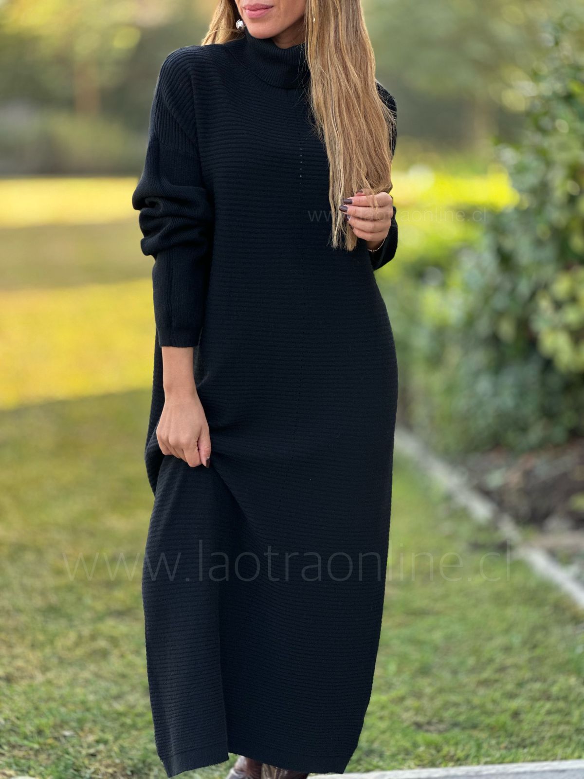 Sweater/Vestido Domi negro