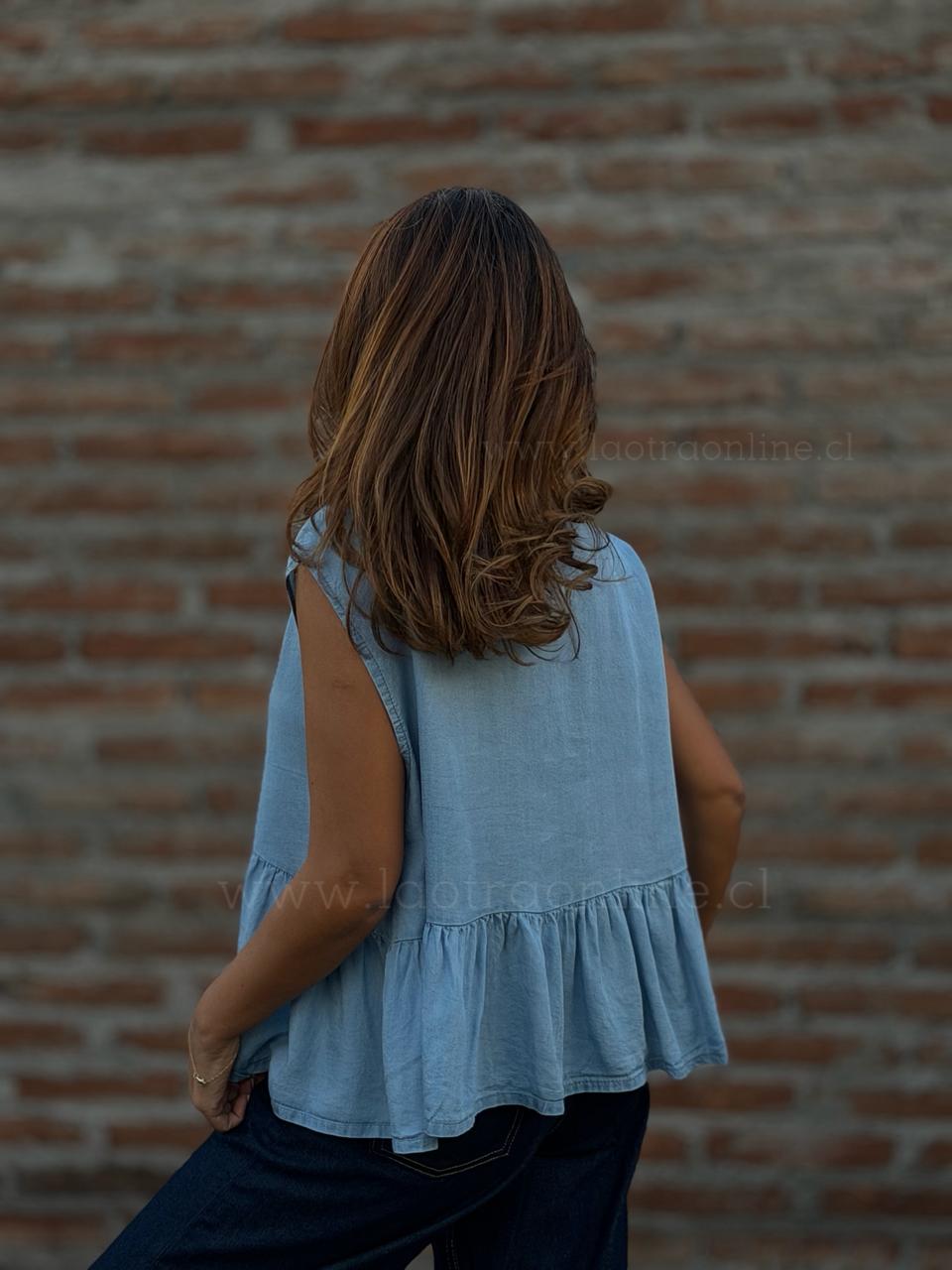 Blusita Tencel celeste