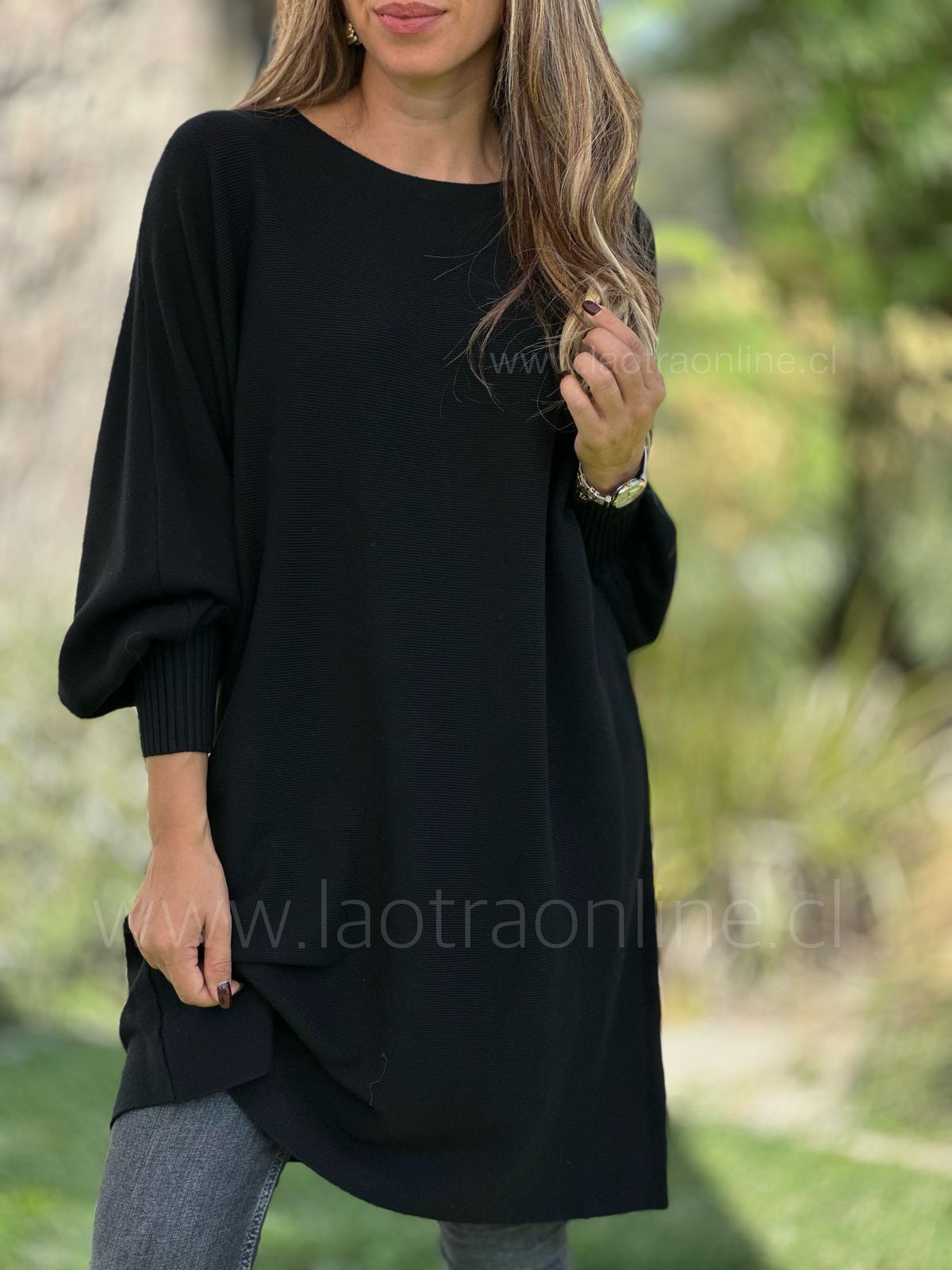 Sweater/vestido Bombay negro
