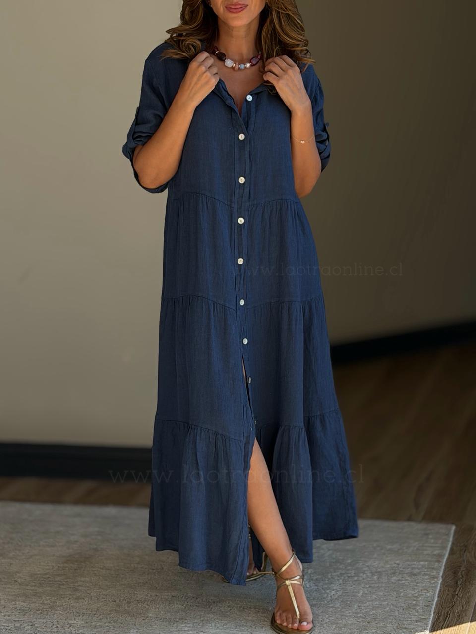 Vestido Lino azul