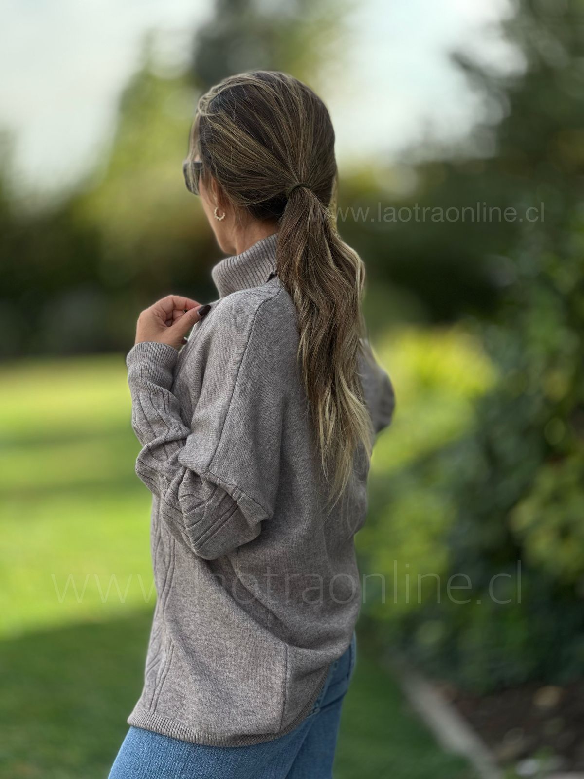 Sweater Trenzas taupe