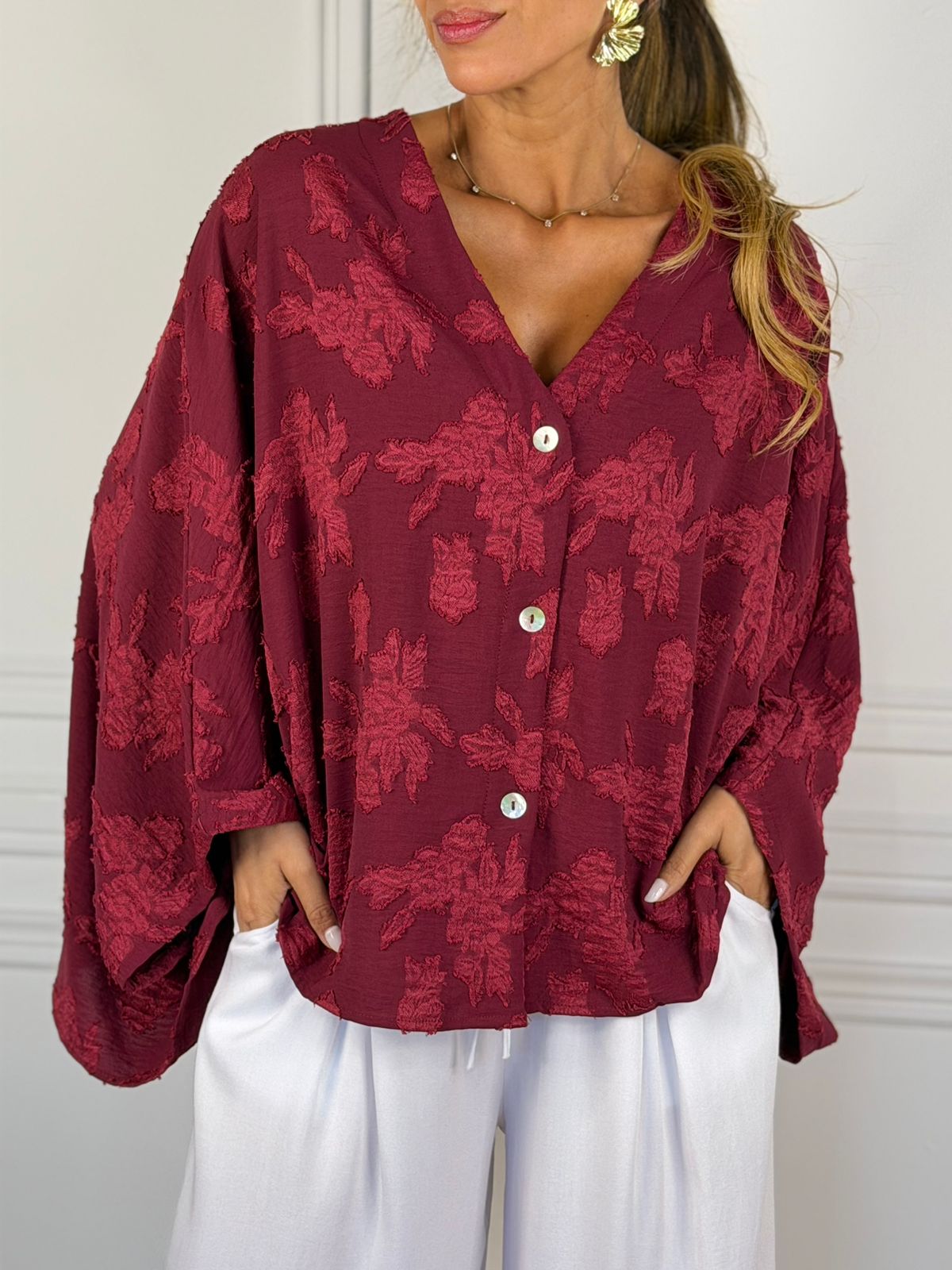 Blusa Florencia vino