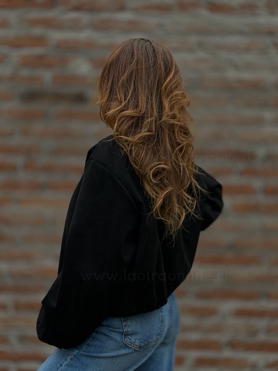 Chaqueta Globo Gamucina negro