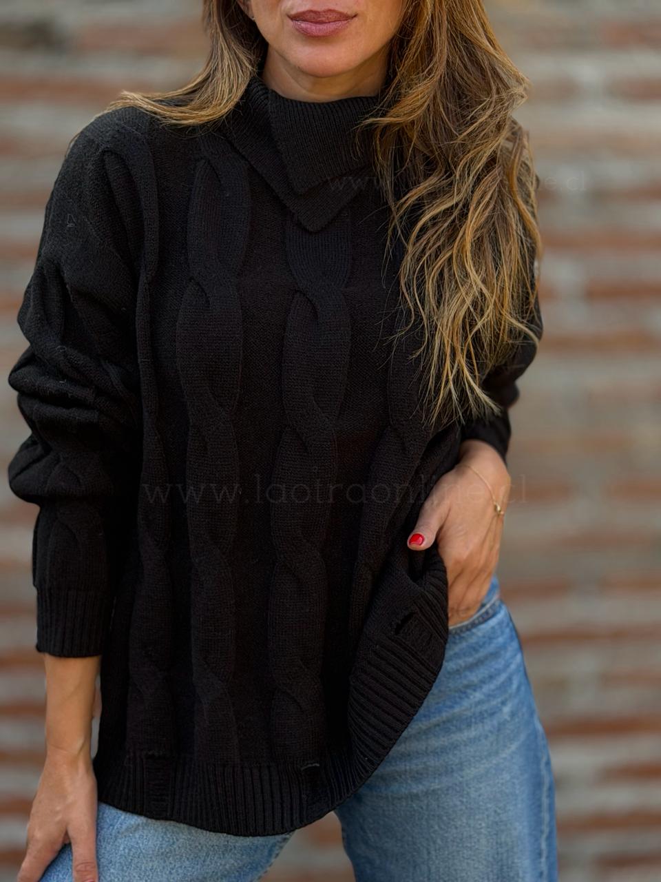 Sweater Trenza negro
